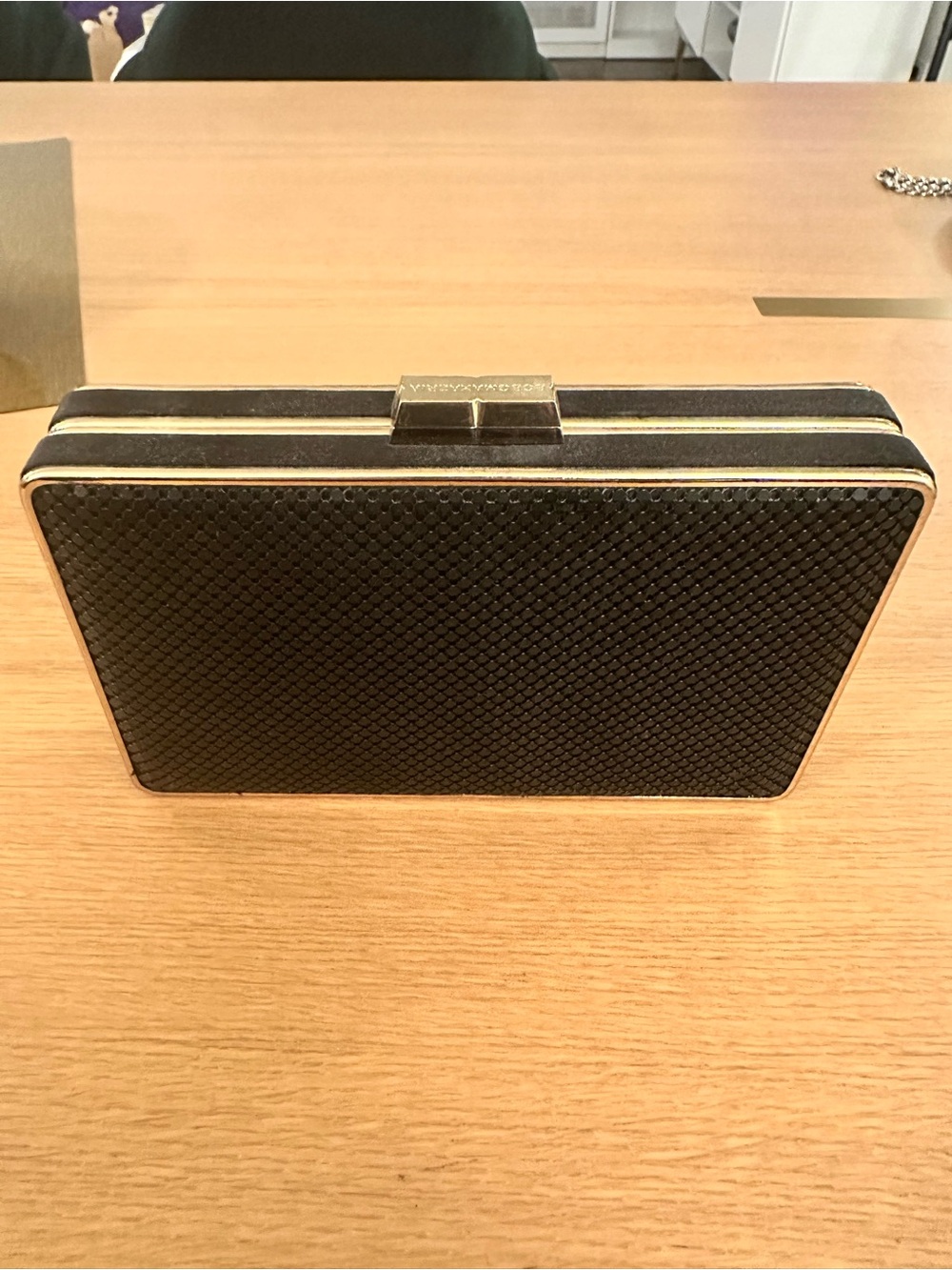 BCBG MaxAzria Black Hard Box Minaudière Clutch — Never Used